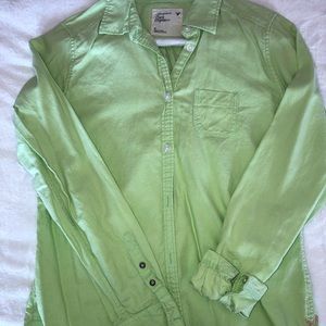 Neon Green adorable AE button up